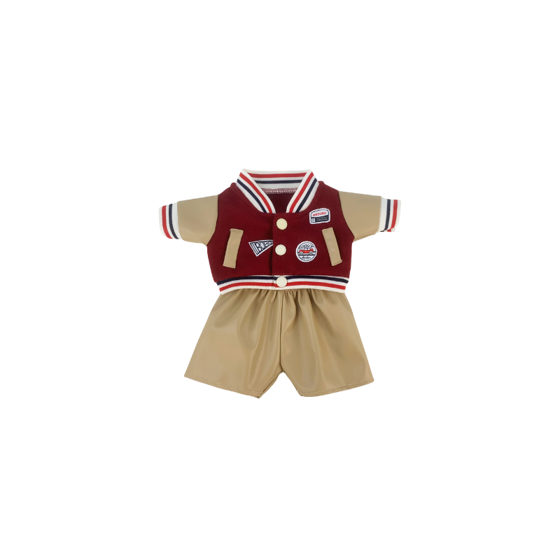 College Suit (Khaki & Red)
