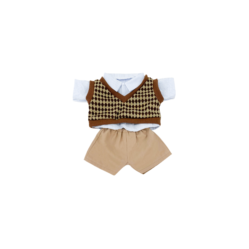 Pants, Shirt, & Vest (Brown Tones)
