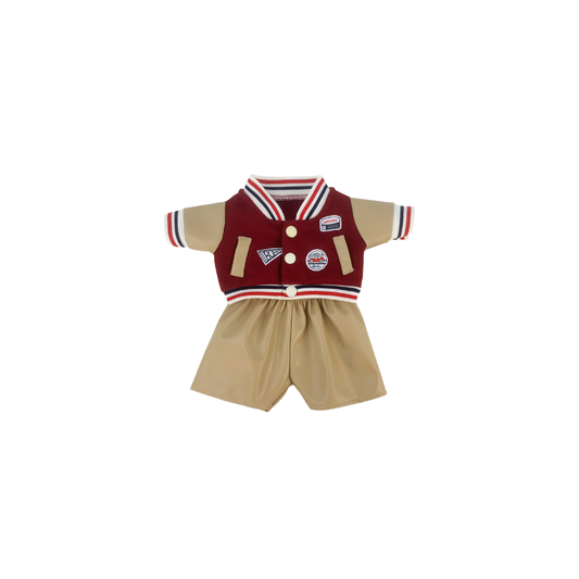 College Suit (Khaki & Red)