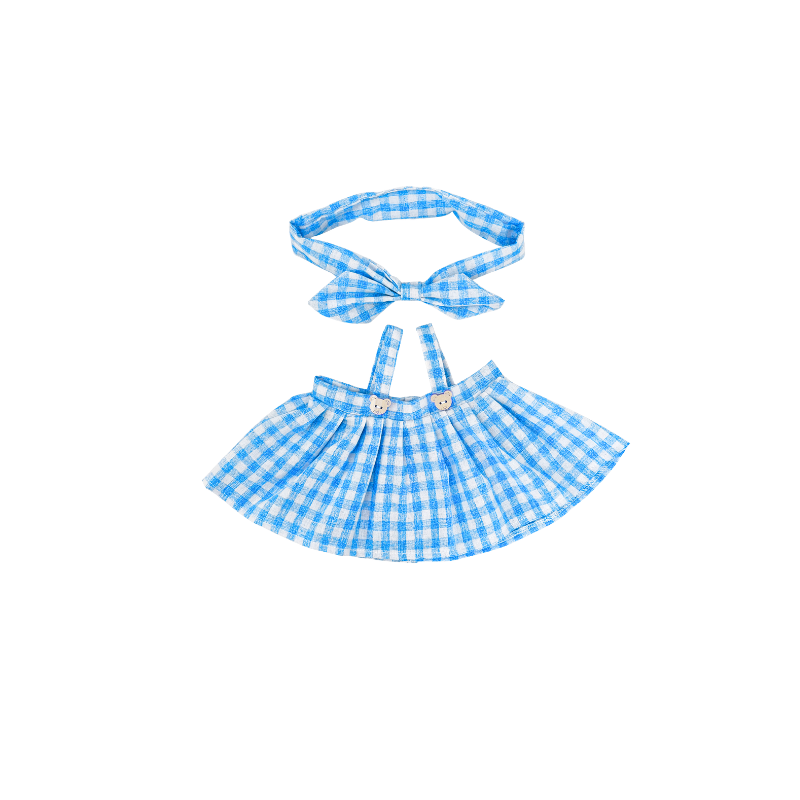 Pastel Blue Dress with Headband Bow