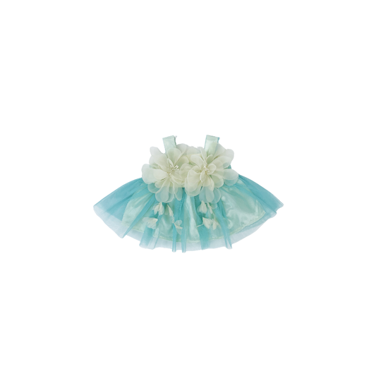 Blue Flower Vail Dress